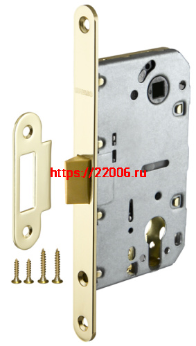 Корпус Fuaro (Фуаро) врезного замка c защёлкой PLASTP85C-50 (P85C-50) GP латунь