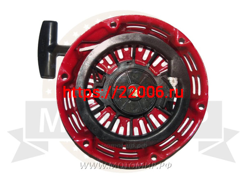 Стартер LIFAN 168F (GX 160) в сборе, КРУГЛАЯ металлическая собачка (YT-GP-001346) фото 2