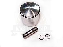 Поршень 2х такт Веломотор T100 "Газуля" 50 мм (2-х кольцовый) (кольца, палец d12 мм, стопор. кольца)