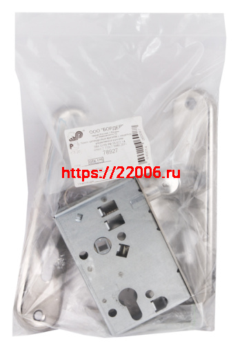 Корпус Sam (Сам) врезного замка с защёлкой в комплекте с ручкой ЗВ4-31/55 РФ55-022 (черн жемчуг) /78927/ фото 3