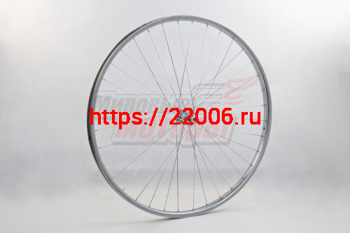 Обод 28" передний (ХРОМ) в сборе с втулкой