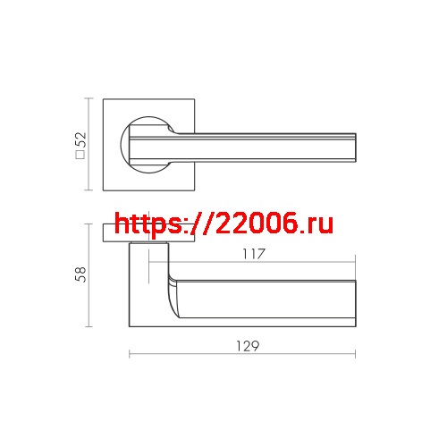 Ручка Fuaro (Фуаро) раздельная K.KM52.SAMPLE (SAMPLE KM) GR-23 графит фото 2