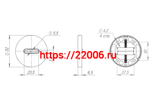 Накладка Fuaro (Фуаро) на сувальдный замок ESC.S-auto.RLR/R.486 GR-23 графит (1шт.) фото 3