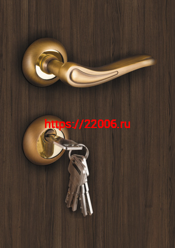 Ручка Fuaro (Фуаро) раздельная R.RM54.MELODY (MELODY RM) AB/GP-7 бронза/золото фото 2