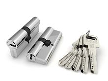 Цилиндровый Fuaro (Фуаро) механизм R600/80 mm-BL (35+10+35) CP хром 5 кл. БЛИСТЕР