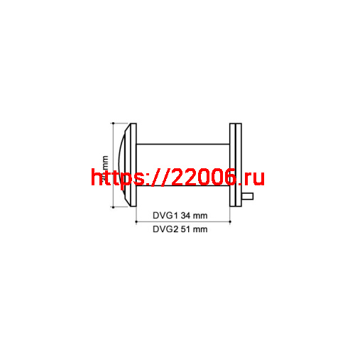 Глазок Armadillo (Армадилло) дверной противопожарный, оптика стекло DV-PRO 2/85-55/BR (DVG2) GP золото фото 3