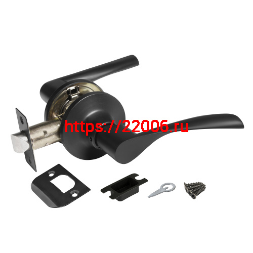 Ручка Ajax (Аякс) защелка DK610 BL-PS (6010 BL-P) (без фик.) черный