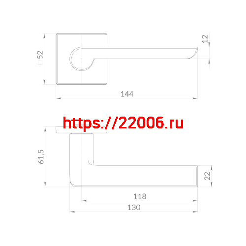 Ручка Punto (Пунто) раздельная K.EST.Q52.SANDY CP-8 хром фото 3