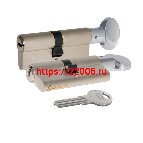 Цилиндровый механизм Kale kilit (Кале килит) с вертушкой 164 SM/80 (30+10+40) mm никель 5 кл.