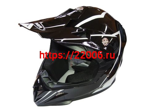 Шлем кроссовый YM-211 "YAMAPA", черно-белый, черно-розовый, размер M детский Шлем кроссовый YM-211 "YAMAPA", черно-белый, черно-розовый, размер M детский