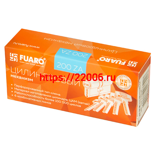 Цилиндровый Fuaro (Фуаро) механизм (200 ZA/60) 2000ZAKey60(25+10+25) CP хром 5Key фото 2