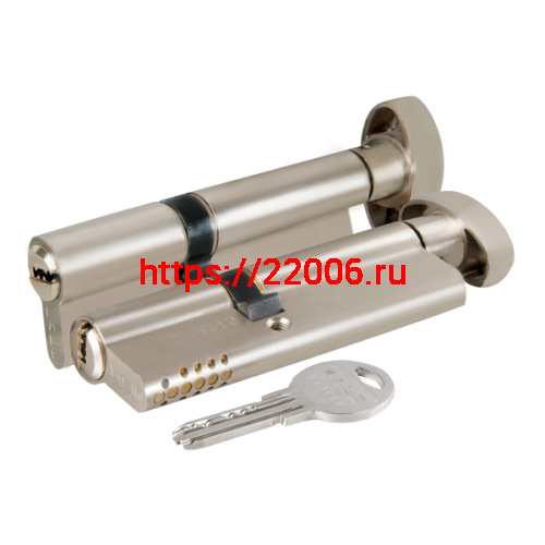 Цилиндровый механизм Kale kilit (Кале килит) с вертушкой 164 SH/85 (40+10+35) mm никель 5 кл., винт 70 мм