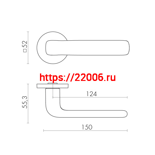 Ручка Fuaro (Фуаро) раздельная R.SLR52.PRIDE CP-8 хром фото 3