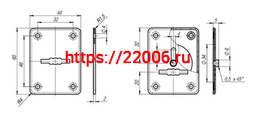 Накладка Fuaro (Фуаро) на сувальдный замок ESC.S-lift+S/K.set (ESC081/082) хром (2шт.) фото 2