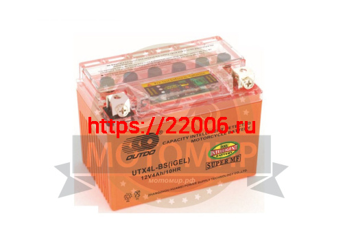 Аккумулятор 12В  5 А/ч  UTX5L-BS iGEL, OUTDO  (114х70х106) обратная пол., X-MOTOS (НАБОР)