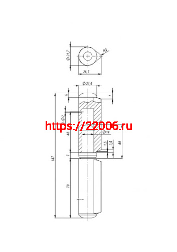 Петля приварная D22x150S фото 2