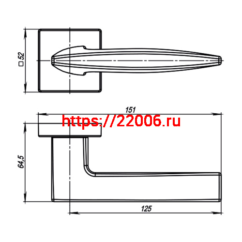 Ручка Armadillo (Армадилло) раздельная K.USQ52.SQUID FSG флор. золото фото 4