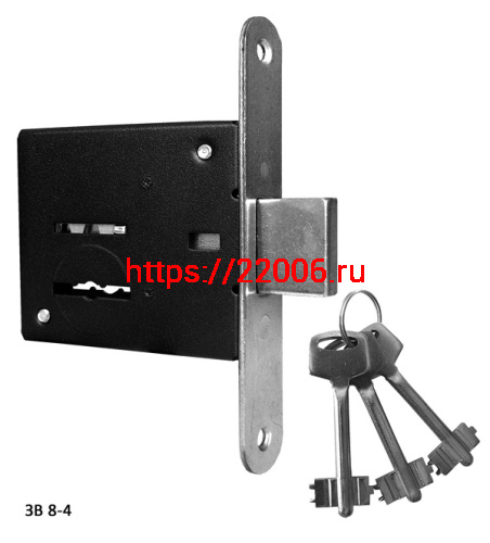 Замок Omega (Омега) врезной сувальдный ЗВ8-4, 3 кл.