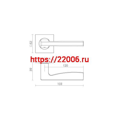 Ручка Fuaro (Фуаро) раздельная K.KM52.ROCK (ROCK KM) GR-23 графит фото 3