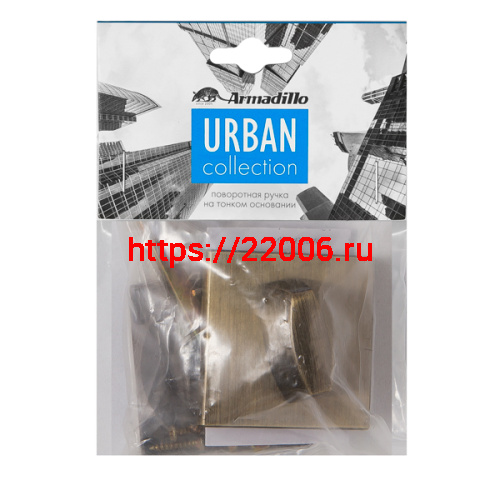 Ручка Armadillo (Армадилло) поворотная BK6.K.USS52 (WC-BOLT BK6 USS) AB-7 бронза фото 3