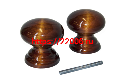 Ручка-кнопка veles (ВЕЛЕС) Красное дерево