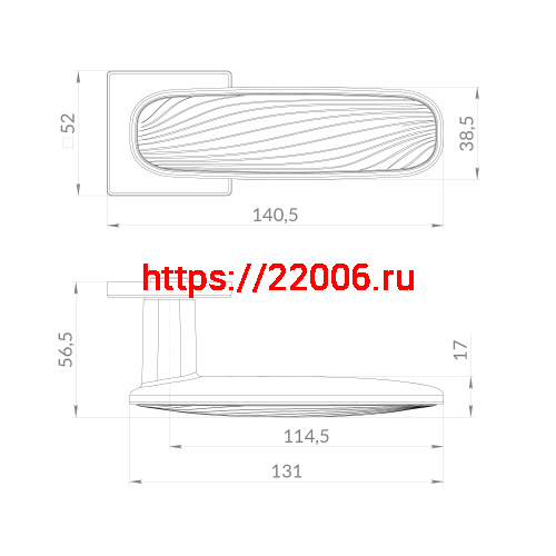 Ручка Punto (Пунто) раздельная K.EST.Q52.SHADE BL/WH-24 черный/белый фото 2