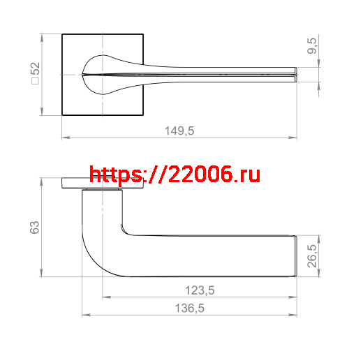 Ручка Fuaro (Фуаро) раздельная K.ZL52.MEDIANA BL-24 черный фото 3