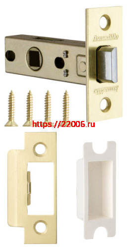 Защелка Armadillo (Армадилло) врезная LH 120-45-25 SG Матовое золото BOX /прям/