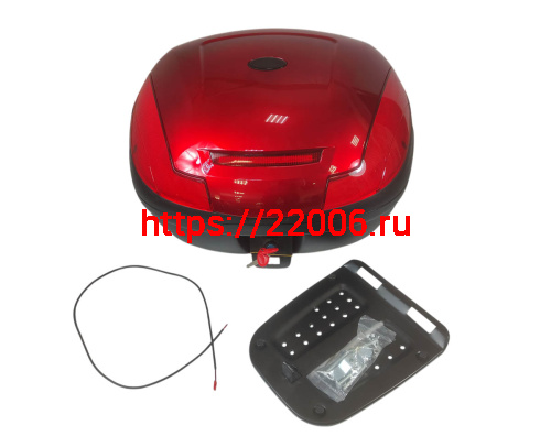 Кофр задний пластик JX  А-888, 43 л., черно-красный