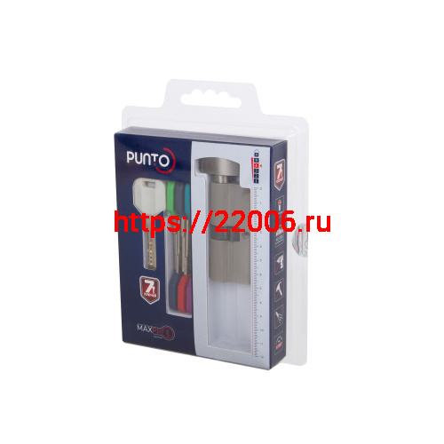 Цилиндровый Punto (Пунто) механизм MaxPro7002Knob90mm(35+10+45) SN никель 7key с вертушкой фото 3