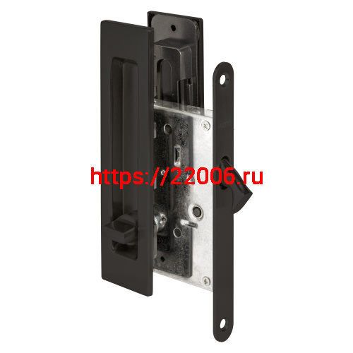 Защелка Punto (Пунто) с ручками для раздвижных дверей SH.SLQ152.011 (Soft LINE SLQ-011) BL черный