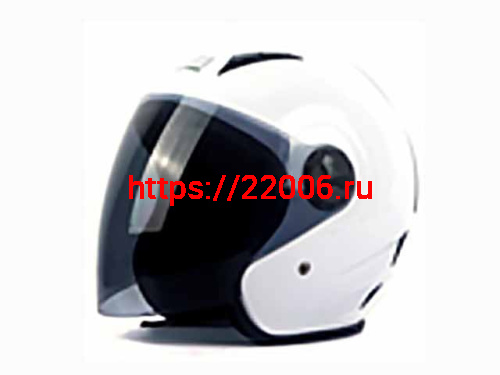 Мотошлем VIRTUE MD-207 открытый белый темное стекло (S)