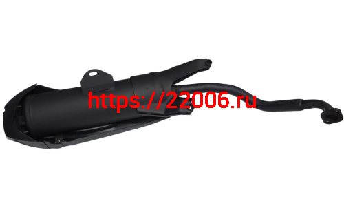 Глушитель скутер TRACER ADV в сборе с коленом (Е113) фото 2