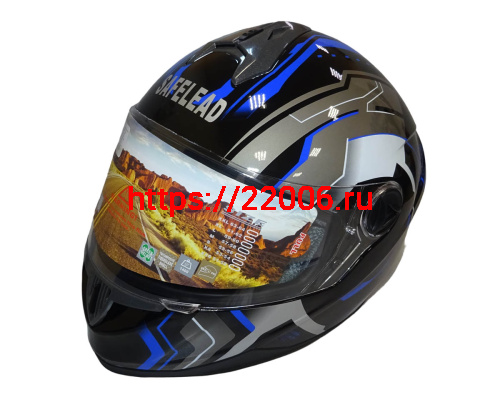 Шлем интеграл "Safelead" HF-122 черный Q162, размер S