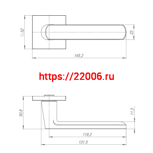 Ручка Ajax (Аякс) раздельная K.JS51.NANO (NANO JS) BL-24 черный фото 2