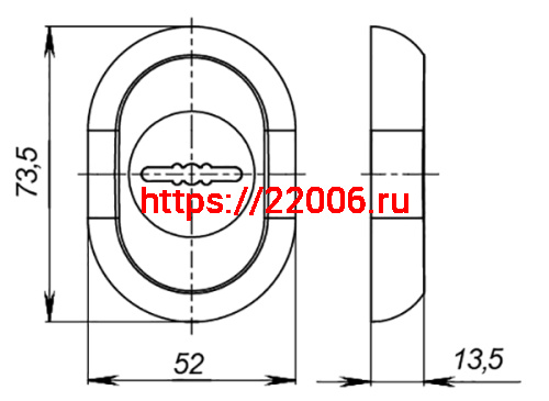 Накладка Fuaro (Фуаро) под сувальдный ключ ESC-10S с автоматическими шторками CP-8 хром (утопленная) фото 4