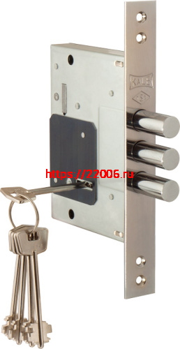 Замок Kale kilit (Кале килит) врезной сувальдный 257/L (тех. упаковка), 5 кл. (кл. 40 мм)