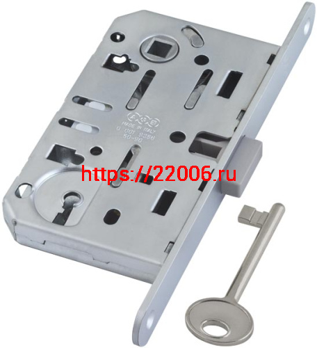B06101.50.34 AGB (АГБ) Корпус врезного замка под кл.. (мат. хром) тех. уп. без отв. пл. MEDIANA POLARIS