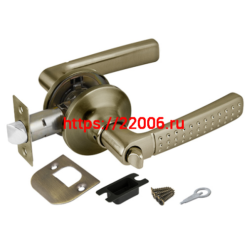 Ручка Punto (Пунто) защелка DK626 AB-BK (6026 AB-B) (фик.) бронза