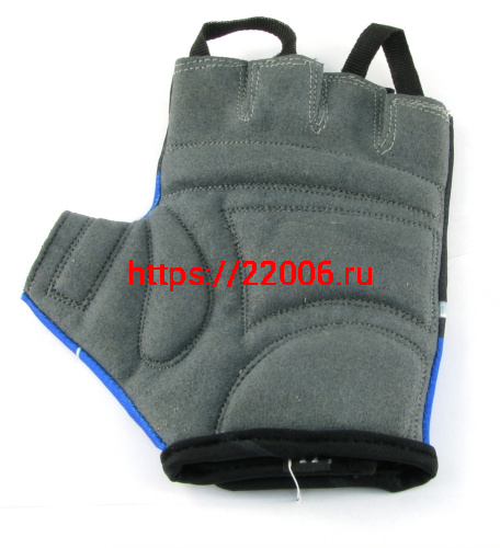 _Перчатки вело мужские, цвет черный с синим (F1), размер L _Перчатки вело мужские, цвет черный с синим (F1), размер L