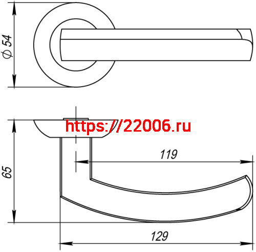 Ручка Fuaro (Фуаро) раздельная R.AR54.ALFA160mm (ALFA AR) CP-8 хром фото 3
