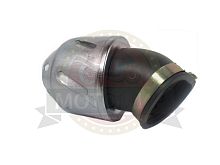 Фильтр воздушный нулевого сопротивления (1670) КОРПУС НЕОН1 серебристый, d=42, сетка, к К65, К68