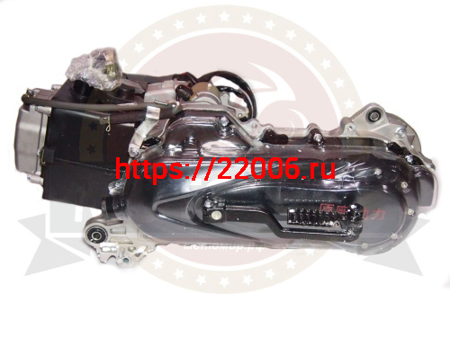 Двигатель скутер 4х такт. GY6-80 (короткий 10") 70 см3 (дл. ось на 2 амортизатора)