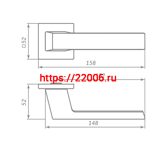 Ручка Punto (Пунто) раздельная K.ARC.Q52.DIPLOMAT BL-24 черный фото 2
