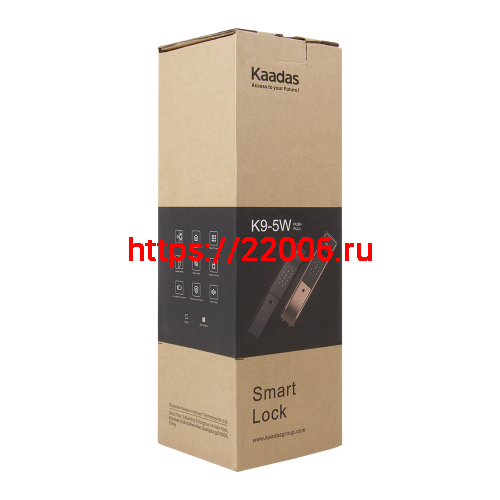 Замок врезной электронный Kaadas K9-5W с отпечатком пальца, со встроенным модулем WIFI, черный фото 2