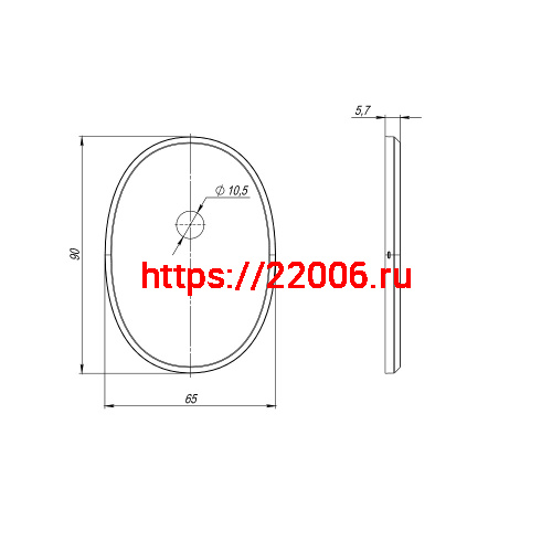 Накладка Fuaro (Фуаро) на шток цилиндра ESC.O.ECO/OV.474 (ESC 474) CP хром фото 2