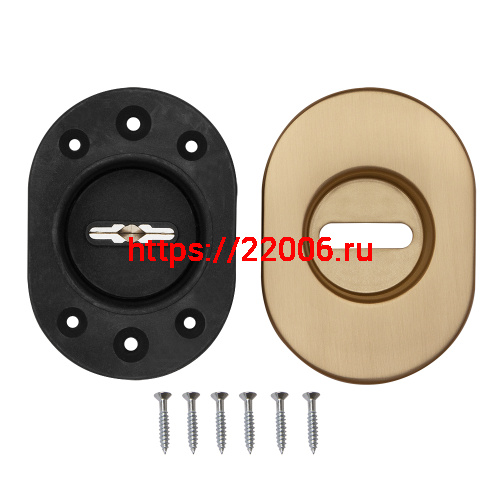 Накладка Fuaro (Фуаро) на сувальдный замок ESC.S-auto.RLR/U/R.477 SSG-39 сатин. золото (1шт.) фото 2