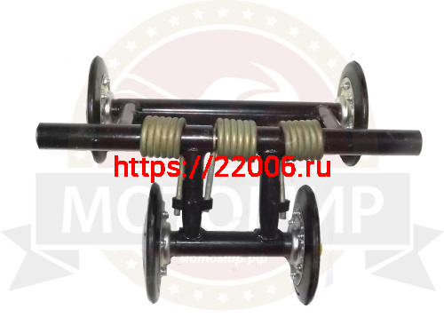 Тележка Буран симметричная  универсальная в сборе (3 пружины) (узкая) фото 2