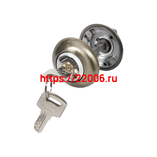 Ручка поворотная Ajax (Аякс) с фиксацией ключом BK6.FIX.JR AB-7 бронза