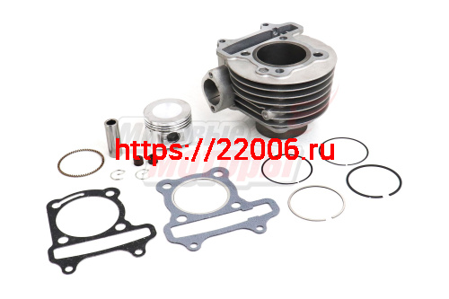 Поршневая в сборе Скутер 4х такт.(цил,порш,кольца,палец) 125см3 52,4 мм 152QMI "ММ"